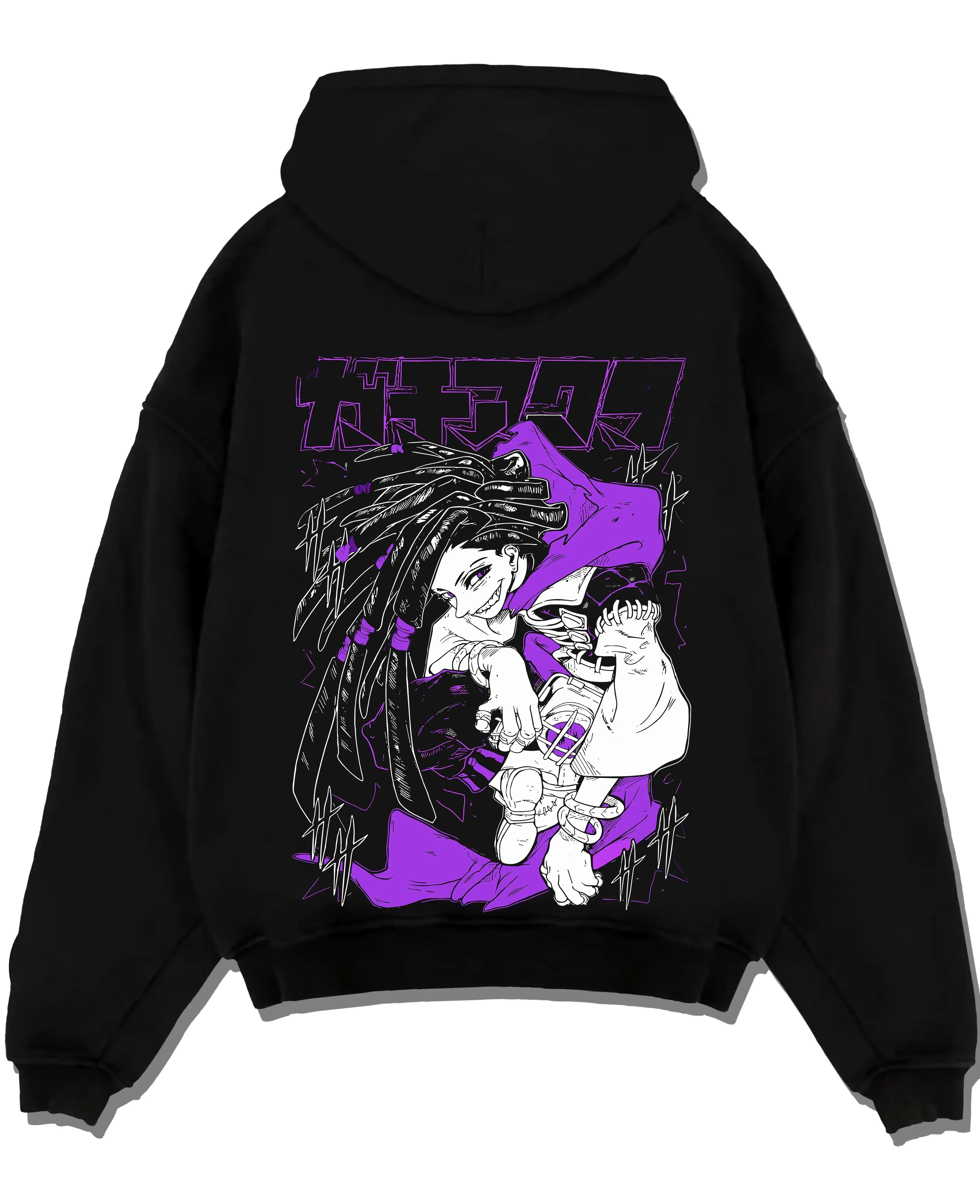 Rudo Hoodie Gachiakuta Purple Dreadlock Form